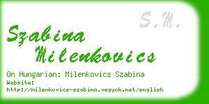 szabina milenkovics business card